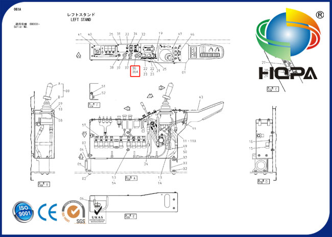 4250350 سوئیچ Starter سوئیچ متناسب با Hitachi EX200-2 EX200-3 EX200-5 است