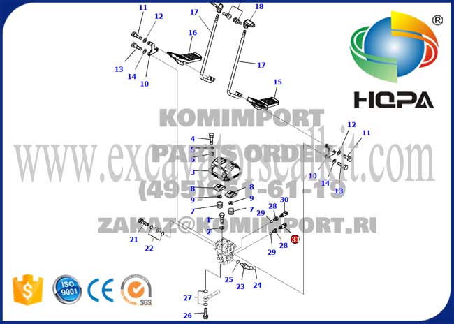 206-06-61130 2060661130 سنسور سوئیچ فشار برای Komatsu PC200-7