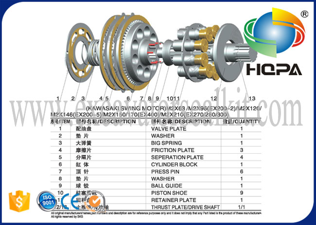 چرخش موتور HZZC-M2X170CHB 31Q8-10130 برای R290-7 R300-7 R305-7 R335-7