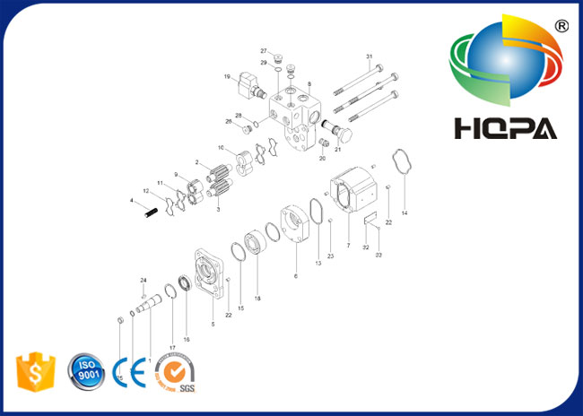 هیوندای فن موتور 31Q9-30213 R320LC-9 R380LC-9 R380LC-9DM R380LC-9MH