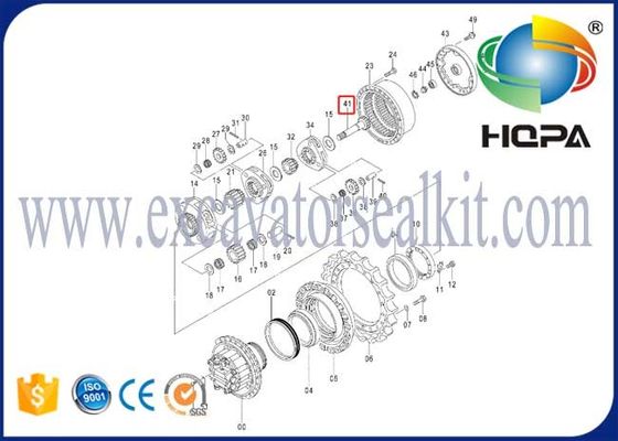 2051884 	Excavator Spare Parts Prop Shaft Travel Device Parts For Hitachi ZX330-3 ZX350LC-3